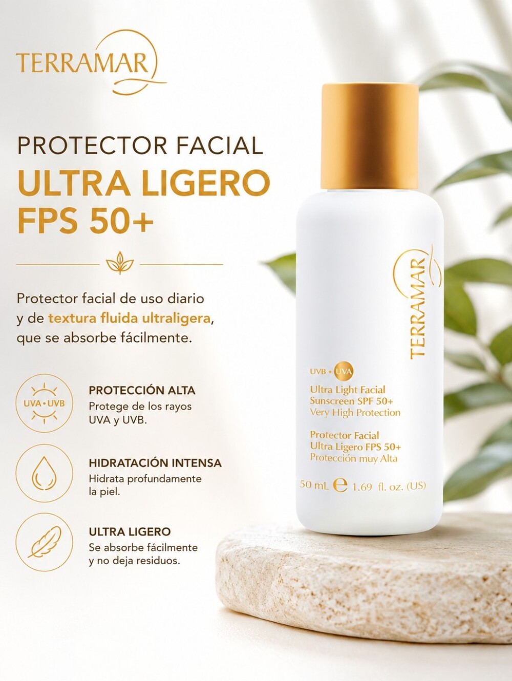 Protector Facial Ultra Ligero FPS 50+/Ultra Light Facial Protector FPS 50+